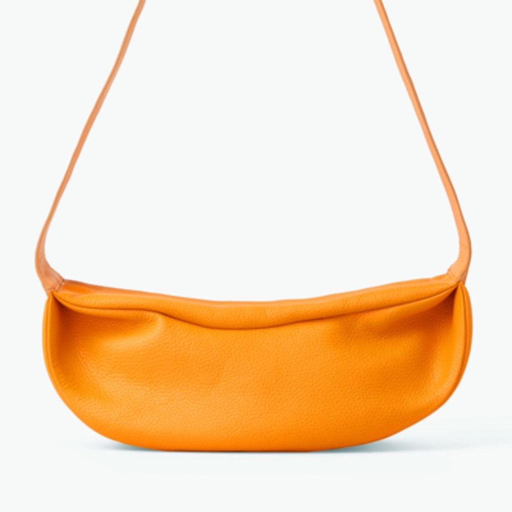 ISO COS Leather Crossbody Bag, Bright Orange